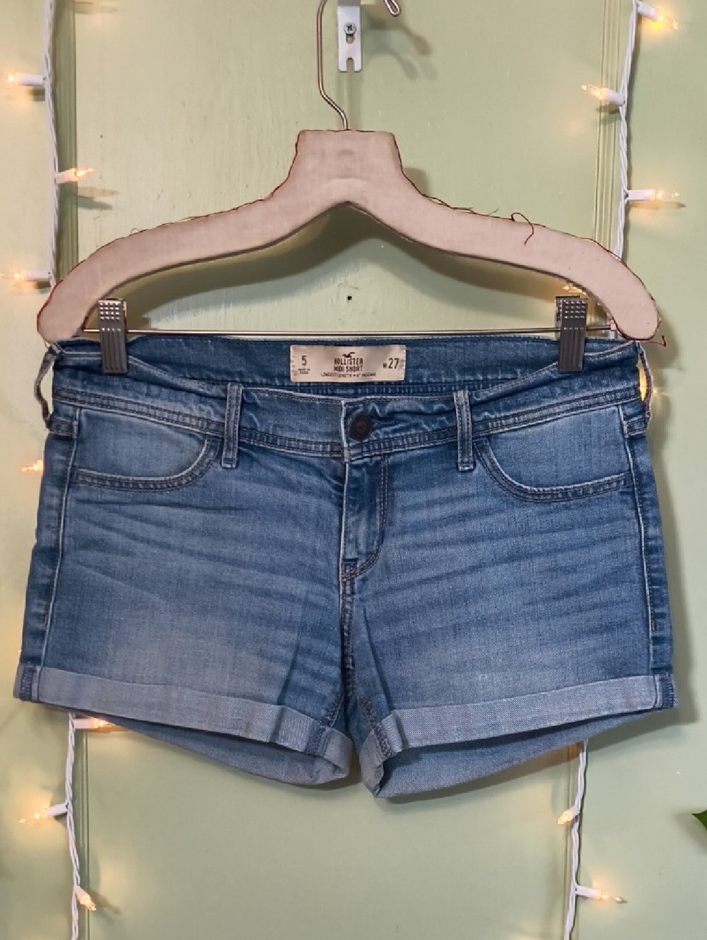 Women's Hollister Midi Short 4" Inseam 278 Blue 5 / 27